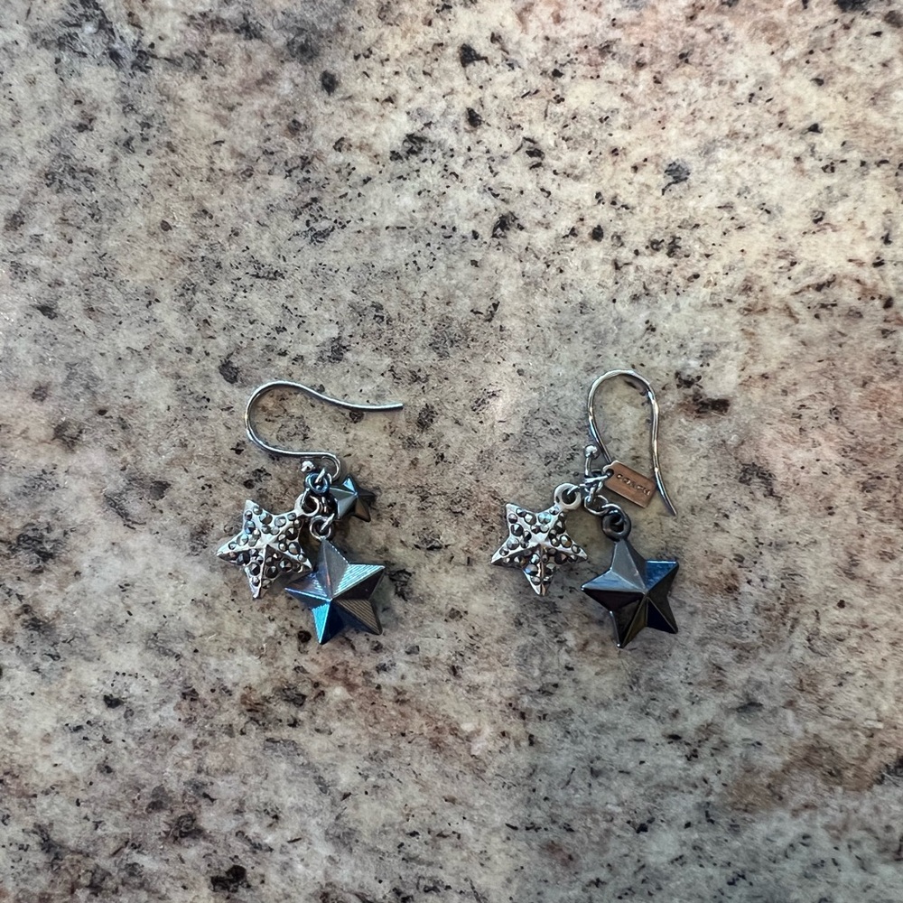 Coach Silver Star Earrings